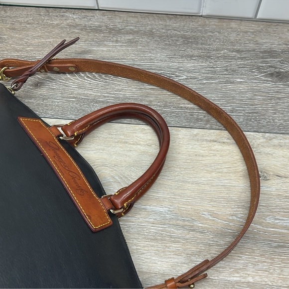 Dooney and Bourke Genuine Florentine Vacchetta Leather Satchel in GUC! - Picture 7 of 15